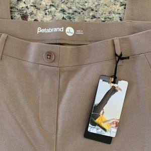 NWT Betabrand Khaki Straight Leg Pants